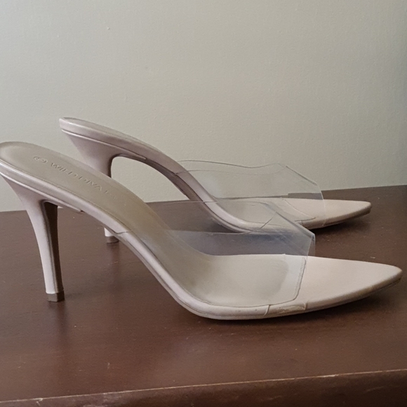 Wild Diva Lounge Clear Band Heels - Picture 2 of 2